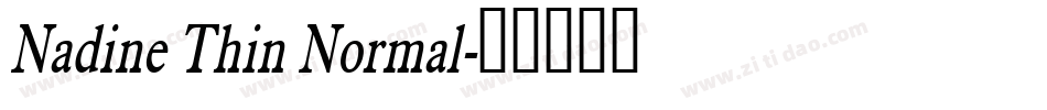 Nadine Thin Normal字体转换